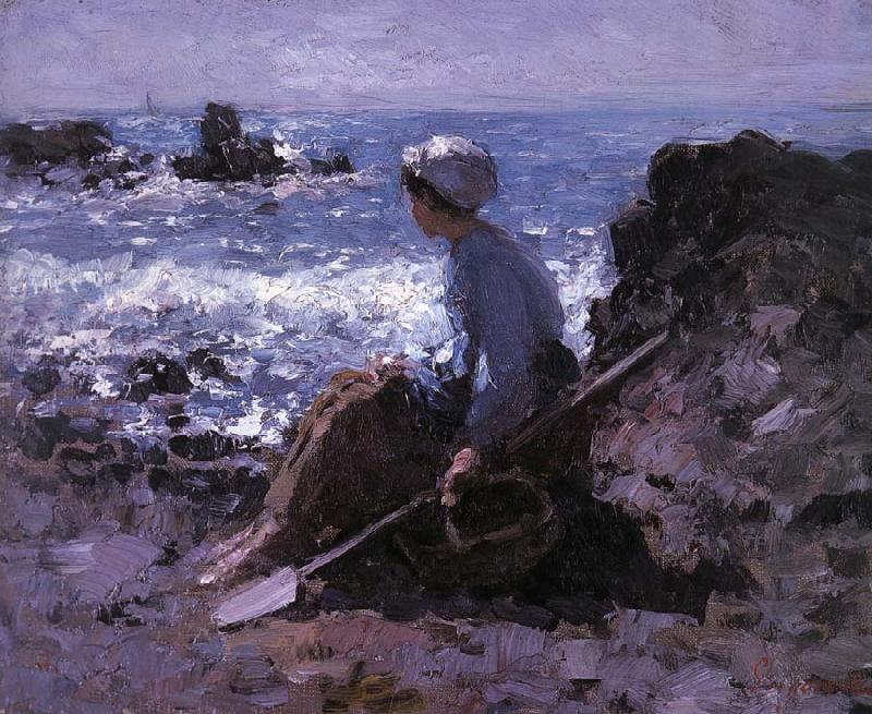 Nicolae Grigorescu Fisherwoman of Granville Germany oil painting art